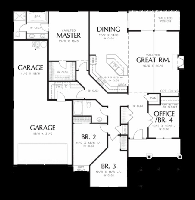 Main Floor Plan for House Plan #321323