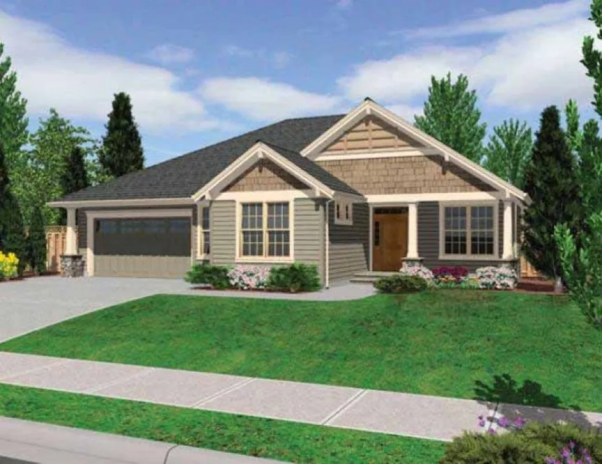 Full Rendering for House Plan #321323
