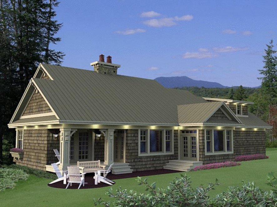 Rear Elevation for House Plan #280291