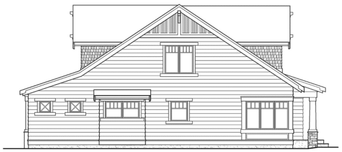 Right Elevation for House Plan #334881