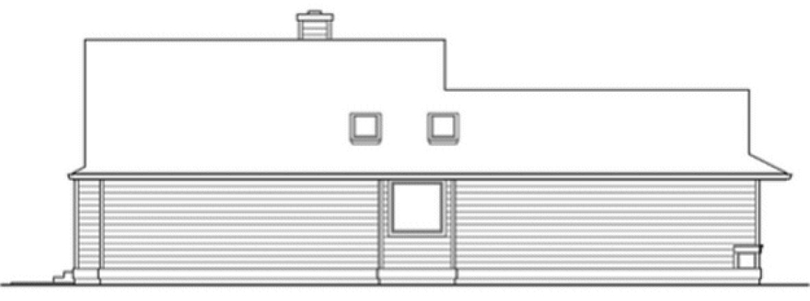 Left Elevation for House Plan #330661