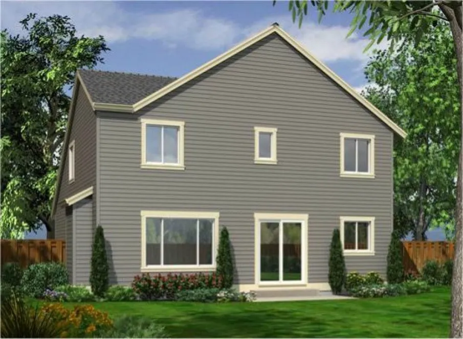 Rear Elevation for House Plan #334871