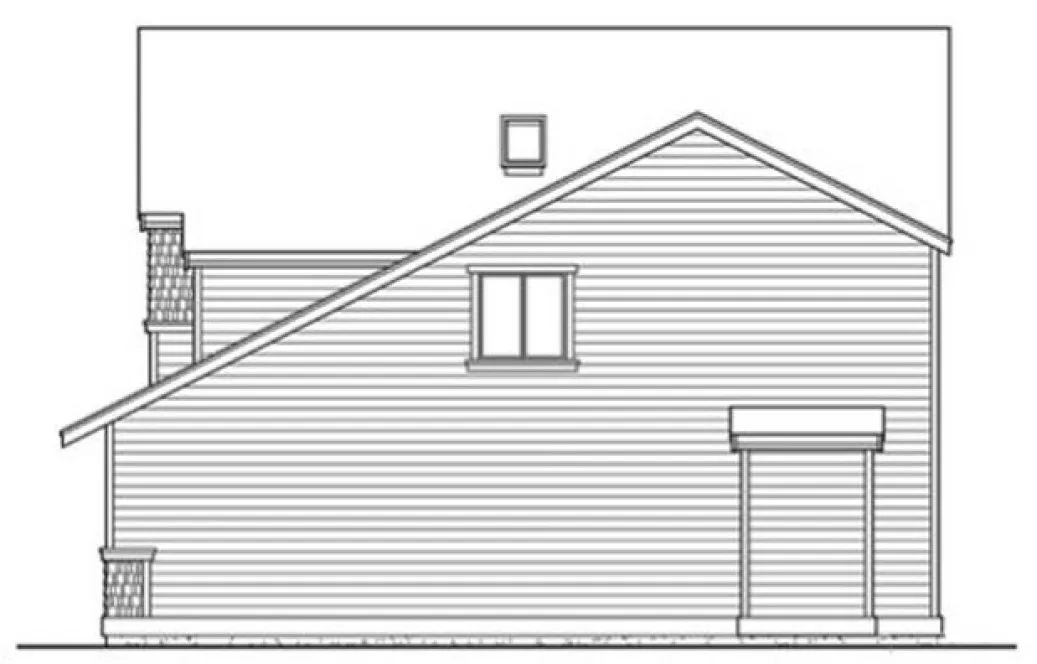 Right Elevation for House Plan #334871