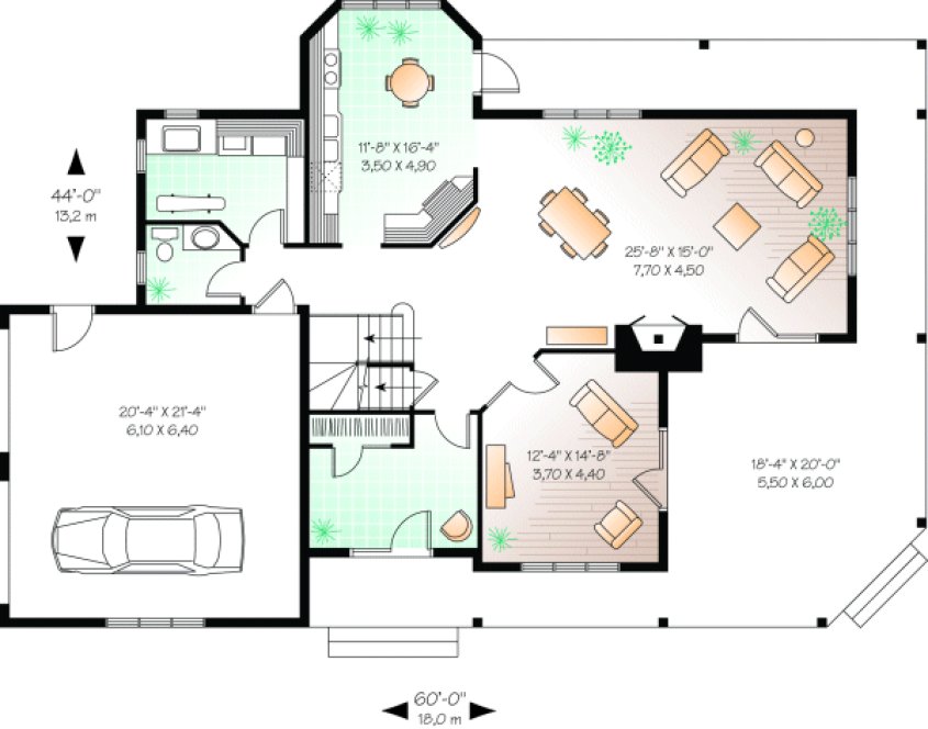 Main Floor Plan for House Plan #144083