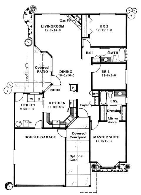 Main Floor Plan for House Plan #222149