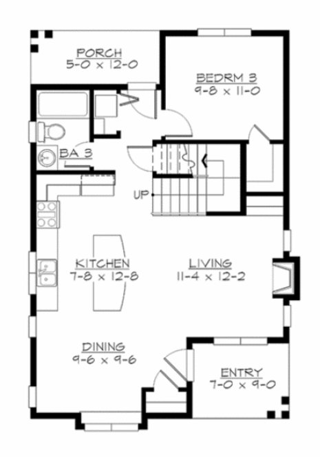 Main Floor Plan for House Plan #334341