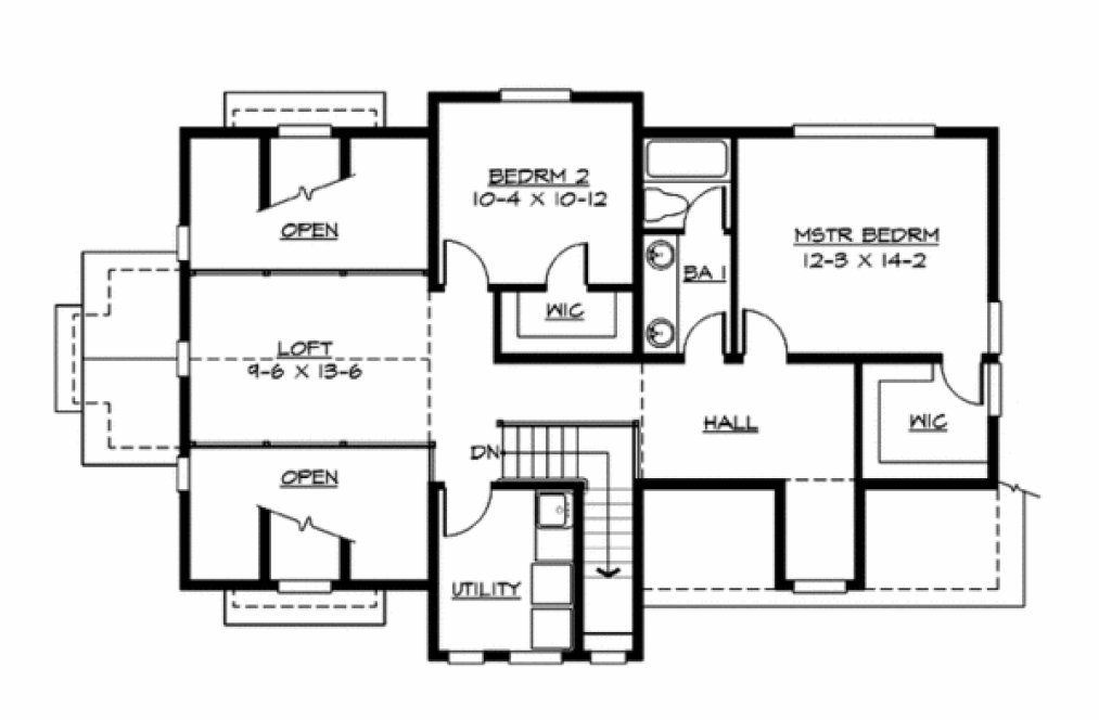 Second Floor Plan for House Plan #338071
