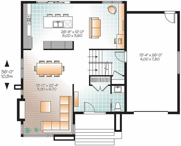 Main Floor Plan for House Plan #143173