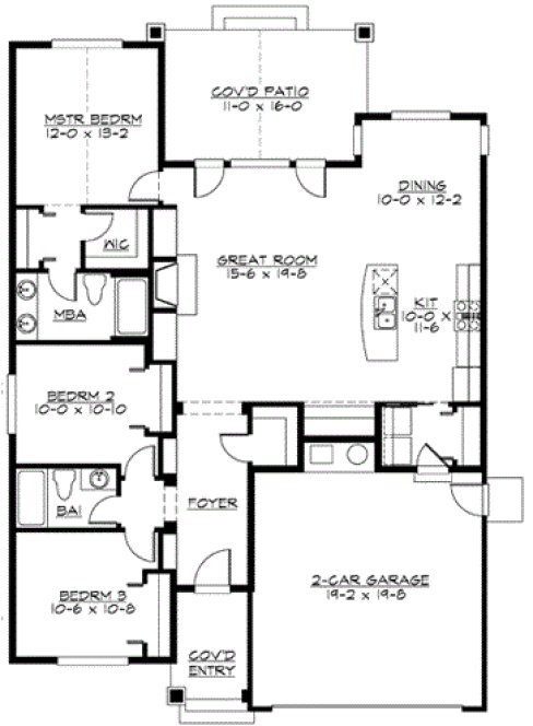 Main Floor Plan for House Plan #339841
