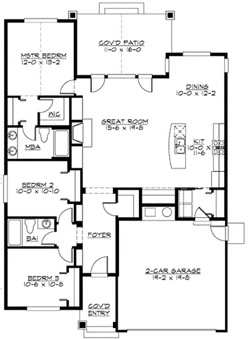 Main Floor Plan for House Plan #339841
