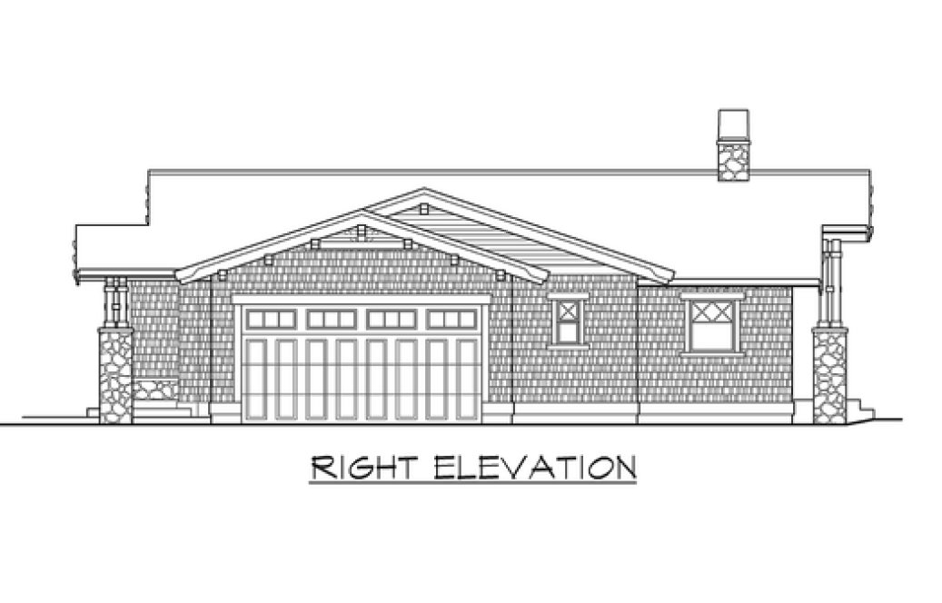 Right Elevation for House Plan #339421