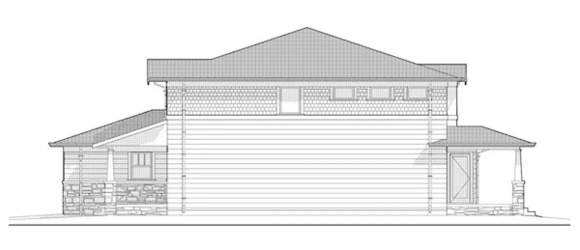 Right Elevation for House Plan #591009
