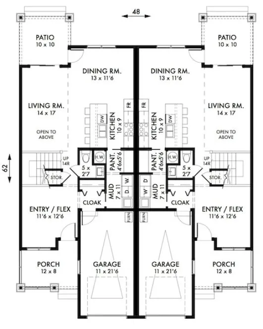 Main Floor Plan for House Plan #591009