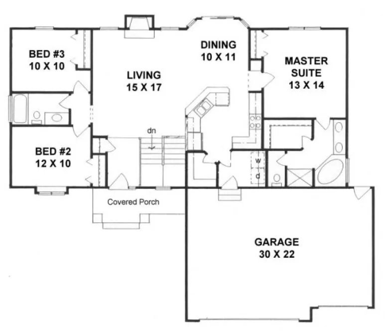 Main Floor Plan for House Plan #357141