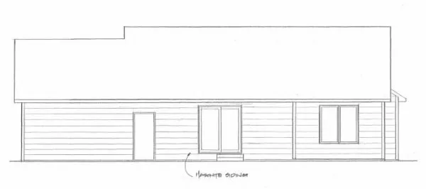 Rear Elevation for House Plan #355241
