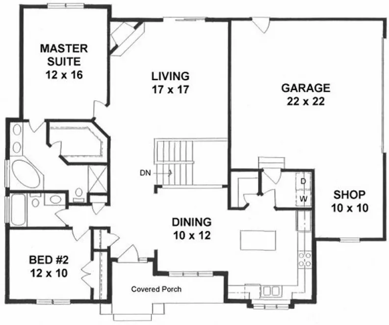 Main Floor Plan for House Plan #355241