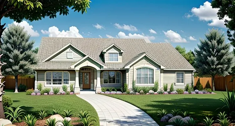 Full Rendering for House Plan #355241