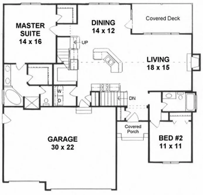Main Floor Plan for House Plan #359841