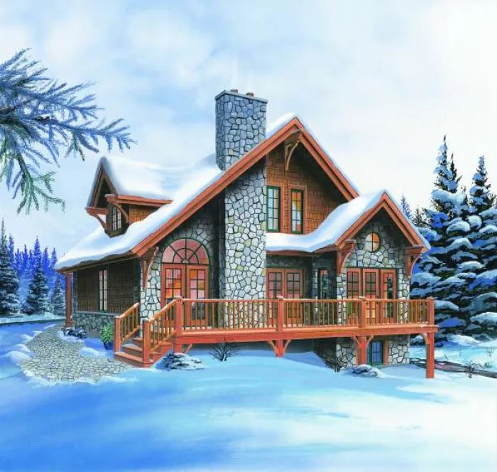 Rear Elevation for House Plan #147592