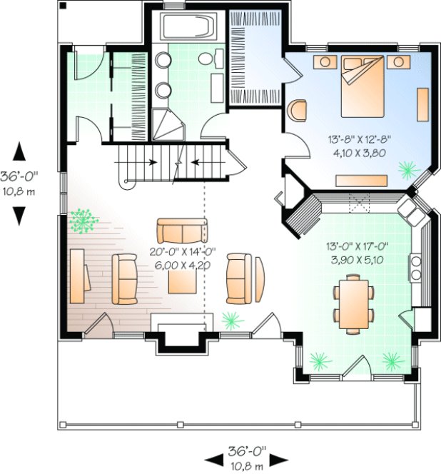 Main Floor Plan for House Plan #147592