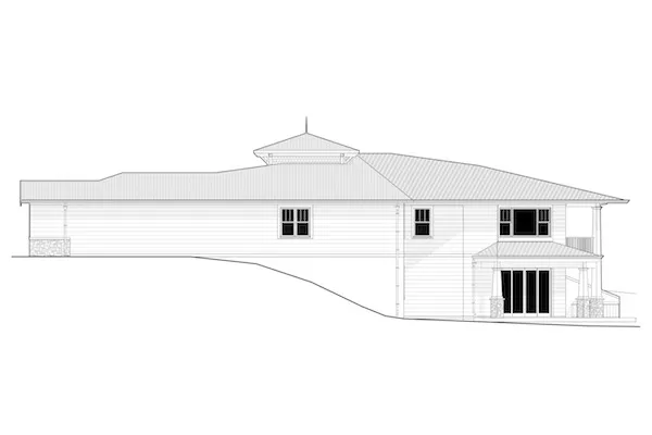Right Elevation for House Plan #595043
