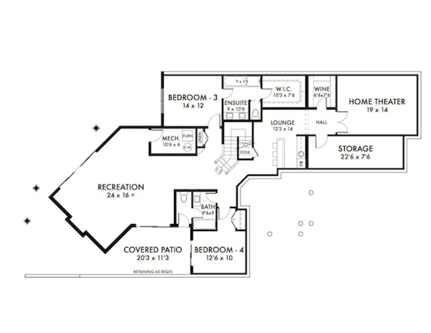 Basement Plan for House Plan #595043