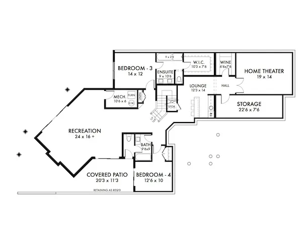 Basement Plan for House Plan #595043