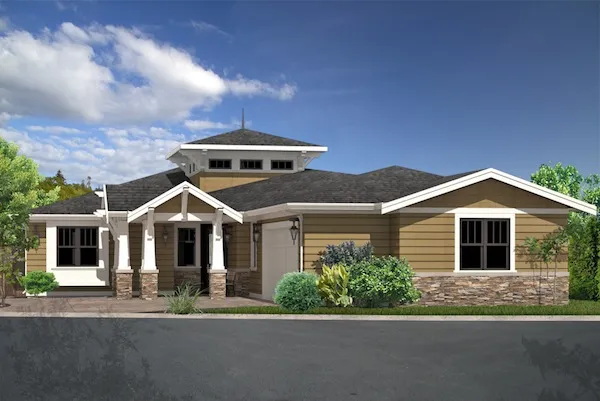 Full Rendering for House Plan #595043