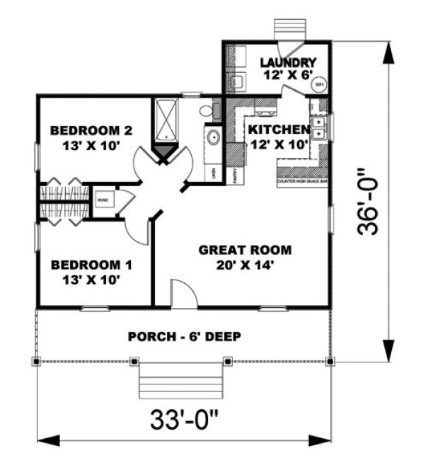 Main Floor Plan for House Plan #430468
