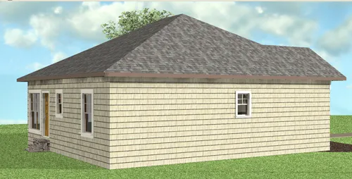 Left Elevation for House Plan #430801