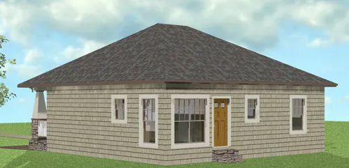 Rear Elevation for House Plan #430801