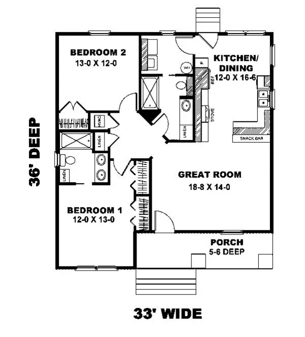 Main Floor Plan for House Plan #430801