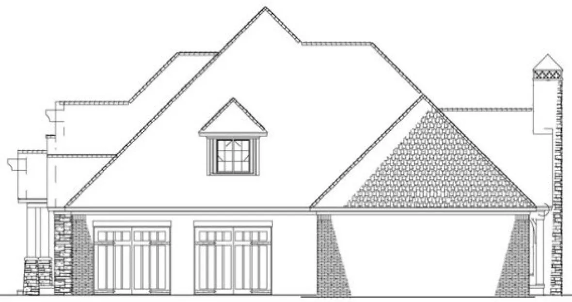 Right Elevation for House Plan #312241