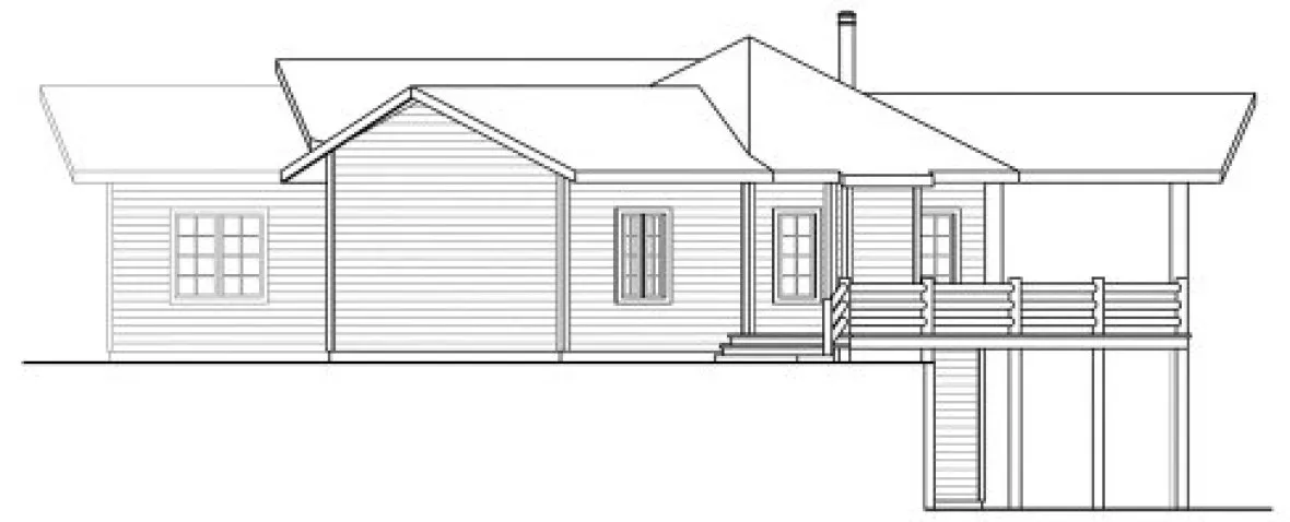Right Elevation for House Plan #346501