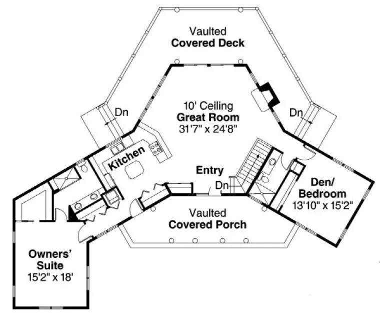 Main Floor Plan for House Plan #346501