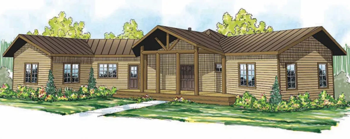 Full Rendering for House Plan #346501