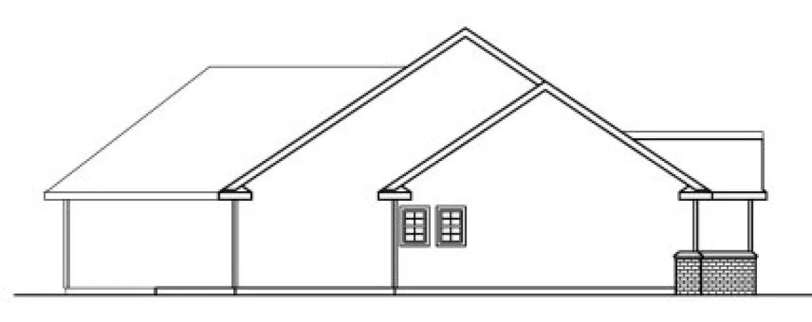 Left Elevation for House Plan #348403