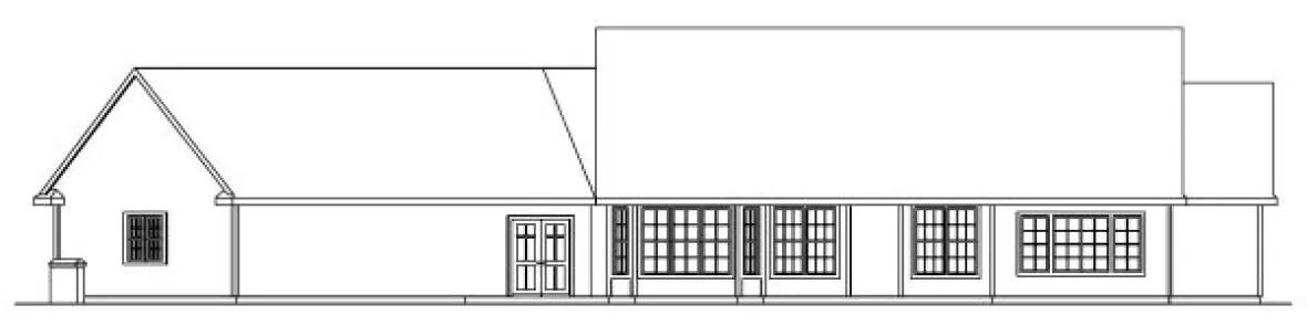 Rear Elevation for House Plan #348403