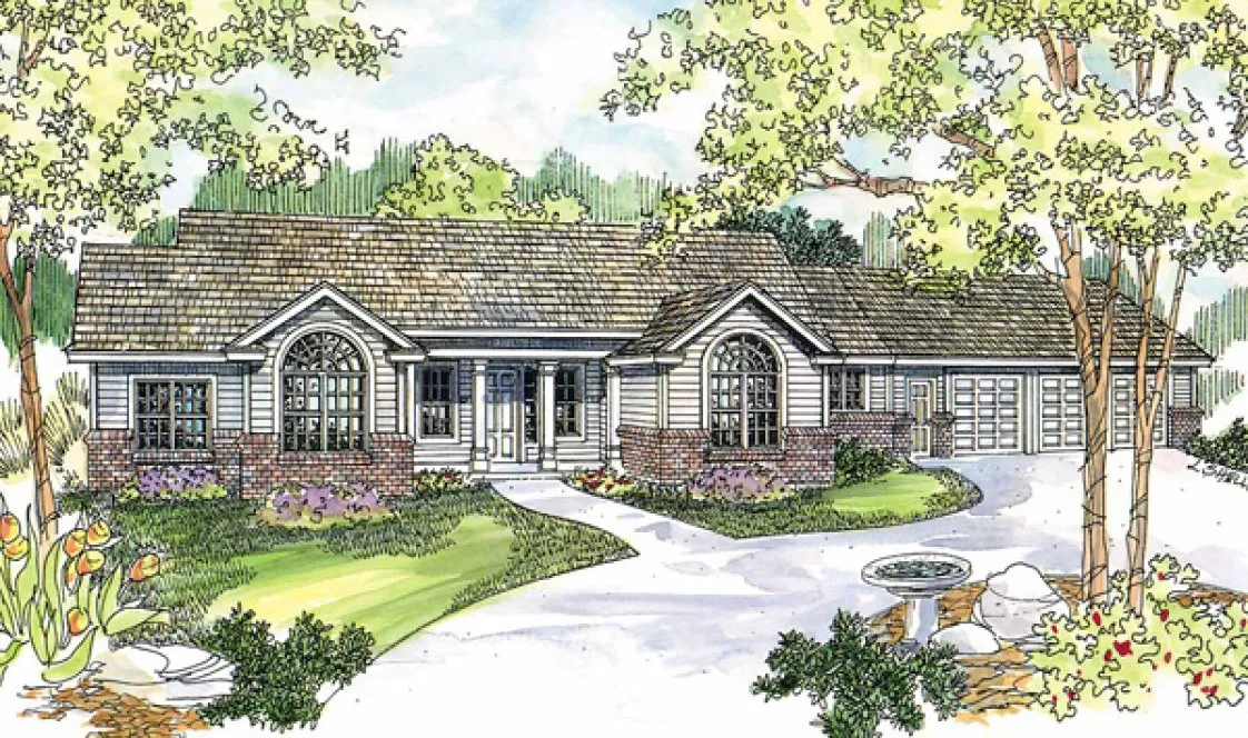 Full Rendering for House Plan #348403