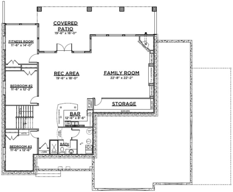 Basement Plan for House Plan #555212