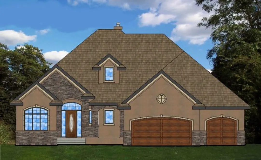 Full Rendering for House Plan #555212