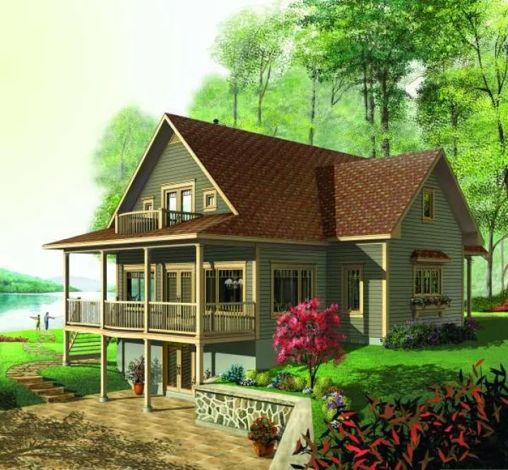 Full Rendering for House Plan #148193