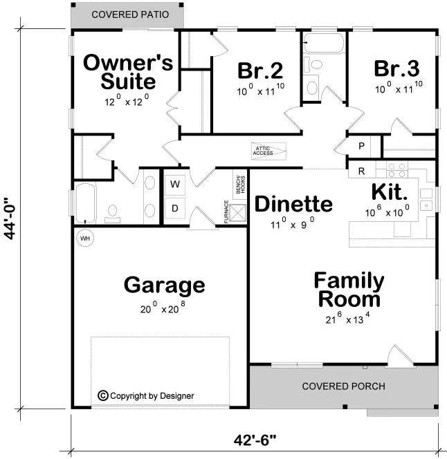 Main Floor Plan for House Plan #152331
