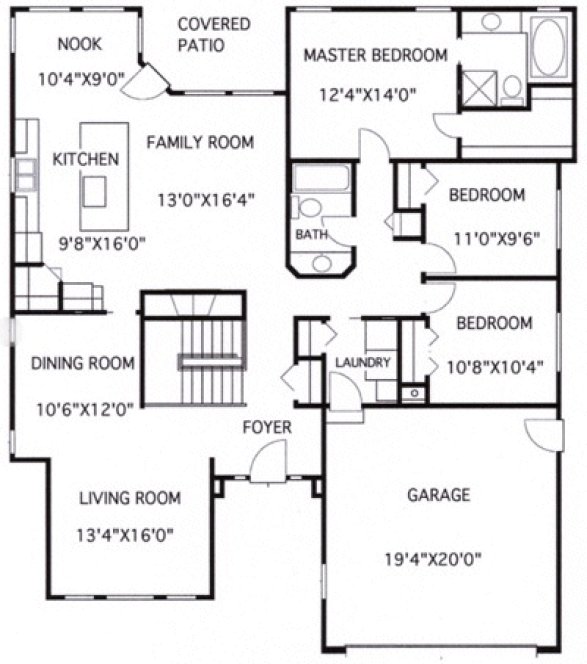 Main Floor Plan for House Plan #500771