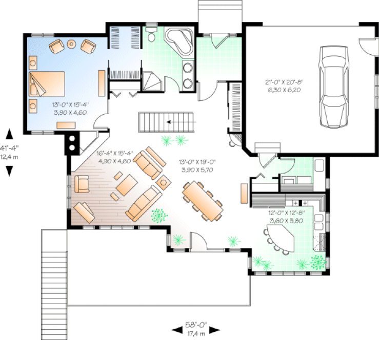 Main Floor Plan for House Plan #146193