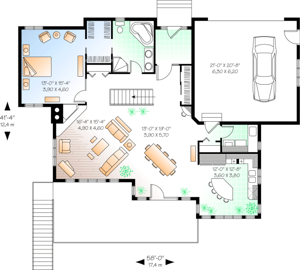 Main Floor Plan for House Plan #146193