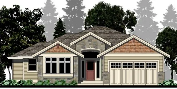 Full Rendering for House Plan #509751