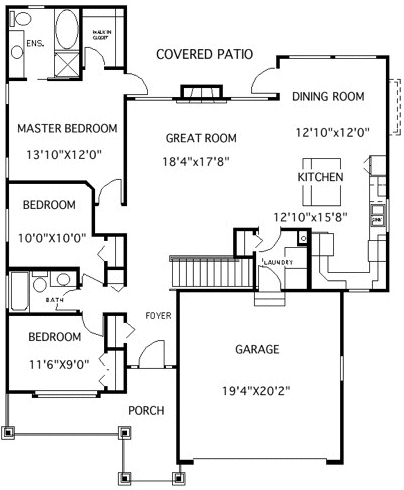Main Floor Plan for House Plan #504351
