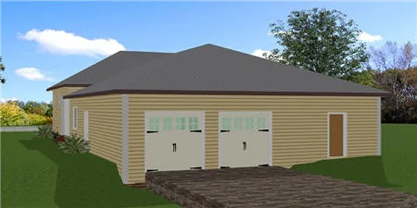 Rear Elevation for House Plan #439022