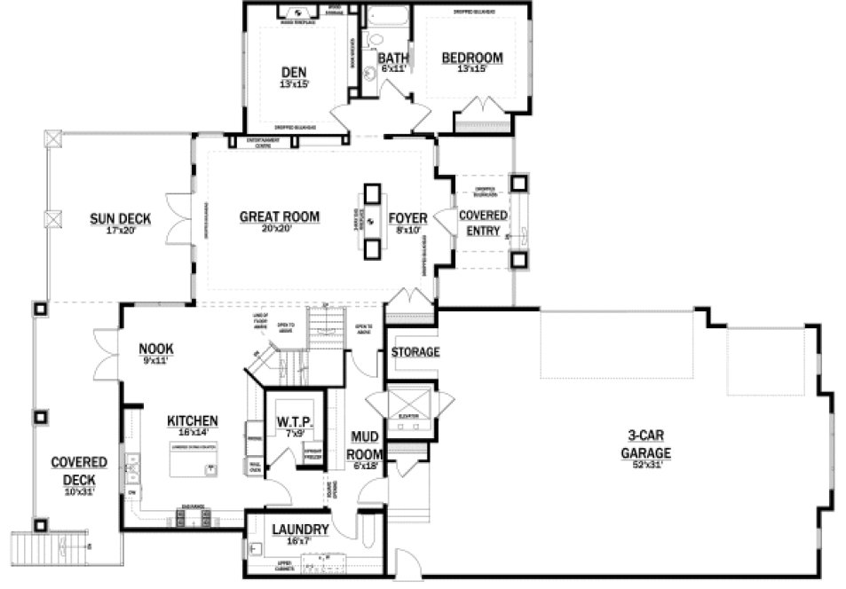 Main Floor Plan for House Plan #550992
